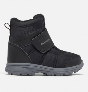 Kids' Columbia Fairbanks™ Omni-Heat™ Waterproof Winter Boots Black / Deep Grey | US-JRBTLF-015