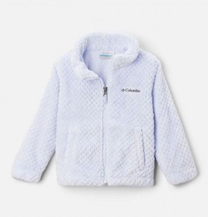 Kids' Columbia Fire Side Fleece Jackets Blue | US-KZFSJH-354