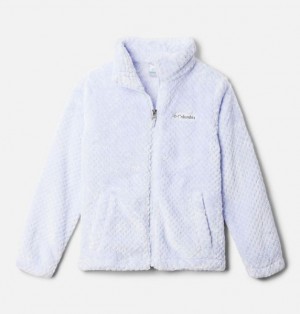 Kids' Columbia Fire Side Fleece Jackets Blue | US-BUDARX-169