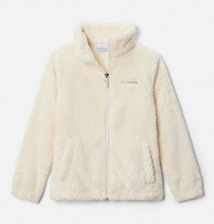 Kids' Columbia Fire Side Fleece Jackets Beige | US-FHKCBL-273