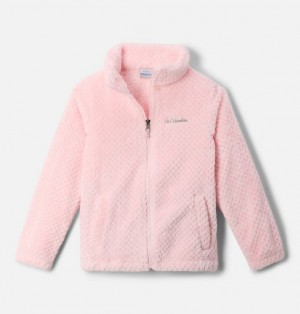 Kids' Columbia Fire Side Fleece Jackets Pink | US-SJYALI-063