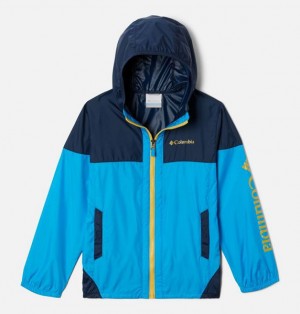 Kids' Columbia Flash Challenger™ Windbreaker Blue / Navy | US-LKCDUJ-819