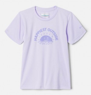 Kids' Columbia Fork Stream™ Technical Graphic T-Shirt Purple | US-HKWOAY-728