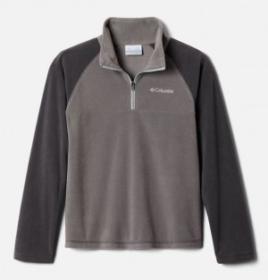 Kids' Columbia Glacial™ Fleece Quarter Zip Pullover Grey / Dark Grey | US-GNPTIY-125