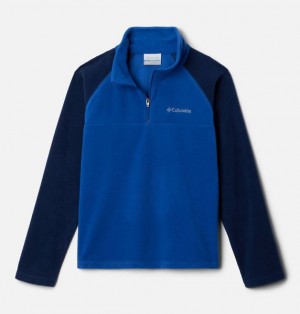 Kids' Columbia Glacial™ Fleece Quarter Zip Pullover Blue / Navy | US-IQESJP-032