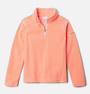 Kids' Columbia Glacial™ Fleece Quarter Zip Pullover Coral | US-BODWEX-867