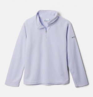 Kids' Columbia Glacial™ Fleece Quarter Zip Pullover Purple | US-KEWIVX-671