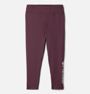 Kids' Columbia Hike™ Leggings Burgundy | US-NMBFLP-957