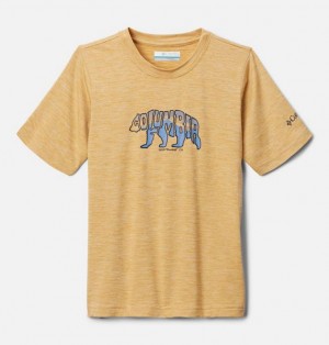 Kids' Columbia Mount Echo™ Technical Graphic T-Shirt Light Brown | US-RCJXHS-052