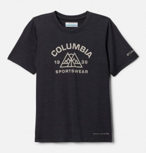 Kids' Columbia Mount Echo™ Technical Graphic T-Shirt Black | US-AMBZCL-935