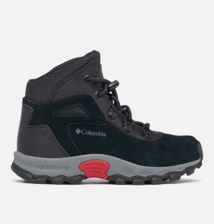 Kids' Columbia Newton Ridge™ Amped Hiking Boots Black / Blue Red | US-OMDRQA-082