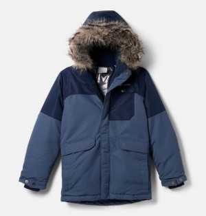 Kids' Columbia Nordic Strider™ II Waterproof Parka Jackets Dark Blue / Navy | US-ZQMXLE-705