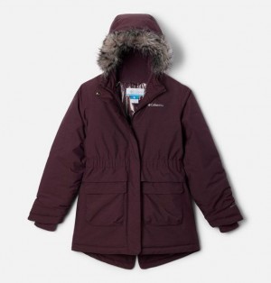 Kids' Columbia Nordic Strider™ II Waterproof Parka Jackets Burgundy | US-RQFYKZ-631