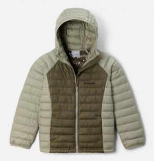 Kids' Columbia Powder Lite™ II Hooded Insulated Jackets Grey / Green | US-CYAWLR-931