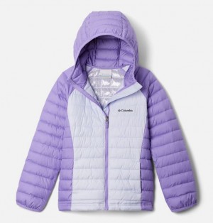 Kids' Columbia Powder Lite™ II Hooded Insulated Jackets Purple | US-HUGXOD-061