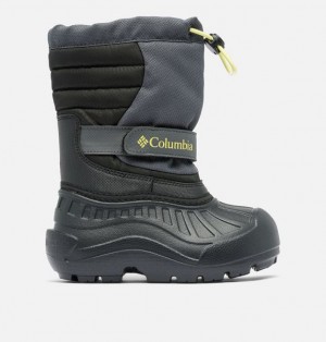 Kids' Columbia Powderbug™ Snowlite™ Snow Boots Dark Grey / Black | US-DZOPUK-319