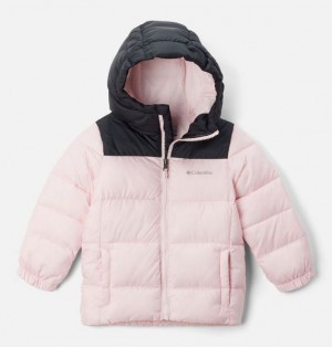 Kids' Columbia Puffect™ II Hooded Jackets Pink / Black | US-NCEYSV-318