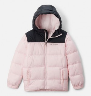 Kids' Columbia Puffect™ II Hooded Jackets Pink / Black | US-JBSDHG-752