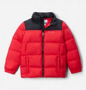 Kids' Columbia Puffect™ II Puffer Jacket Blue / Red / Black | US-QCPLDY-380