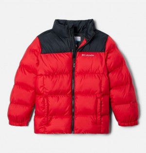 Kids' Columbia Puffect™ Puffer Jacket Blue / Red / Black | US-LTEKNA-934