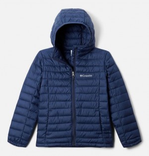 Kids' Columbia Silver Falls™ Insulated Hooded Jackets Navy | US-APTIJK-378