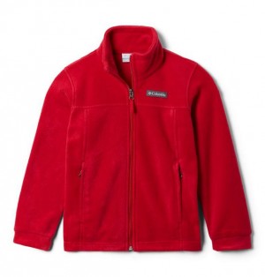 Kids' Columbia Steens Mountain™ II Fleece Jackets Blue / Red | US-VNJGUX-692