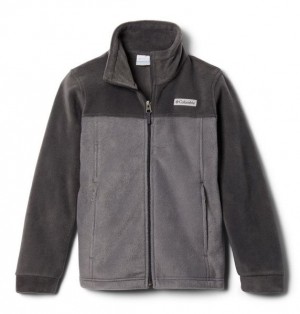 Kids' Columbia Steens Mountain™ II Fleece Jackets Grey / Dark Grey | US-VYFPQW-162