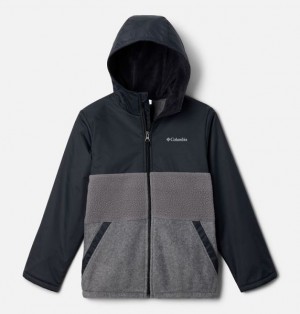 Kids' Columbia Steens Mountain™ II Novelty Hooded Fleece Jackets Grey / Black | US-ACGUHV-078