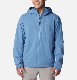 Men Columbia Ampli-Dry™ III Waterproof Hiking Shell Jackets Blue | US-JXQLUG-130