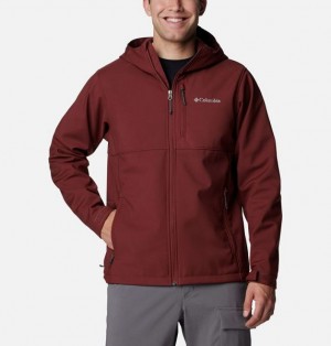 Men Columbia Ascender™ II Hooded Softshell Hiking Jackets Brown | US-EZYXRD-817