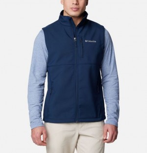 Men Columbia Ascender™ II Softshell Hiking Gilet Navy | US-FLMYRZ-893