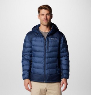 Men Columbia Autumn Park™ II Hooded Down Jackets Dark Blue / Navy | US-XZFBDN-031