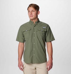 Men Columbia Bahama™ II Sleeve Shirts Grey / Green | US-UWTGSV-812