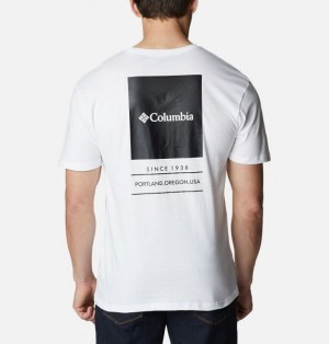 Men Columbia Barton Springs™ Graphic T-Shirt White | US-ZUALRC-845