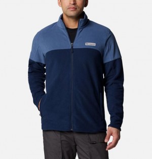 Men Columbia Basin Trail™ Full Zip Fleece Navy / Dark Blue | US-OUBSLY-135