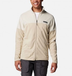 Men Columbia Basin Trail™ Full Zip Fleece Khaki / Dark Grey | US-IVJSBY-712