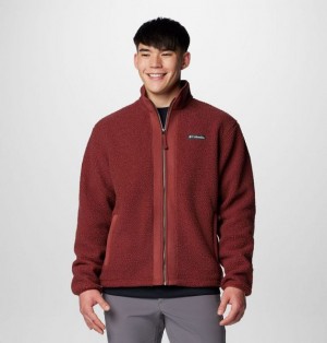 Men Columbia Black Mesa™ Boucle Fleece Jackets Brown | US-RQCWMJ-742