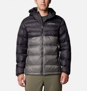 Men Columbia Buck Butte™ II Hooded Insulated Jackets Grey / Dark Grey | US-AWMVJO-801