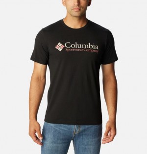 Men Columbia CSC Basic Logo™ T-Shirt Black | US-WDJREC-796