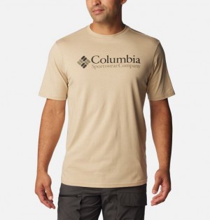 Men Columbia CSC Basic Logo™ T-Shirt Khaki | US-GEDOFL-407