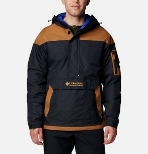 Men Columbia Challenger™ II Hooded Jackets Black / Brown | US-UQRCIY-017