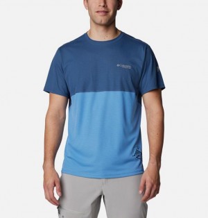 Men Columbia Cirque River™ Technical T-Shirt Dark Blue | US-JNACEX-917