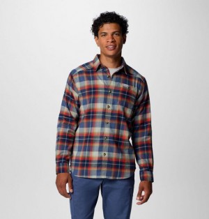 Men Columbia Cornell Woods™ Flannel Shirts Navy Multicolor | US-BTDYOR-564