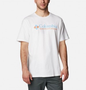 Men Columbia Deschutes Valley™ Graphic T-Shirt White | US-ARUOFM-681