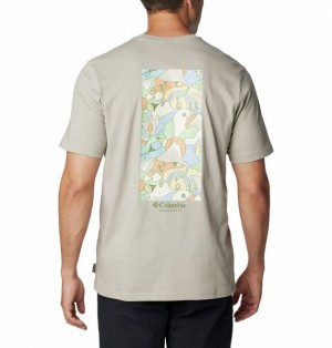 Men Columbia Explorers Canyon™ Back Graphic T-Shirt Grey | US-DKRYQM-704