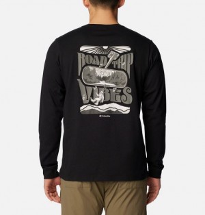 Men Columbia Explorers Canyon™ Long Sleeve T-Shirt Black | US-ELTYWI-561