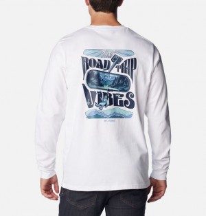 Men Columbia Explorers Canyon™ Long Sleeve T-Shirt White | US-VNLOUR-238