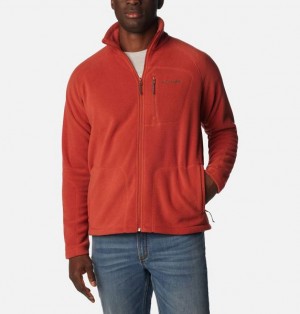 Men Columbia Fast Trek™ II Fleece Jackets Red | US-EFUQKJ-812