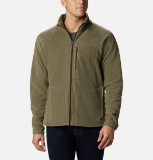 Men Columbia Fast Trek™ II Fleece Jackets Grey / Green | US-AXNVRS-563