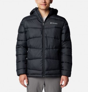 Men Columbia Fivemile Butte™ II Hooded Puffer Jacket Black | US-YRMIGE-259